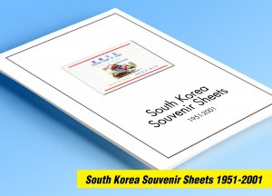 COLOR PRINTED SOUTH KOREA S. SHEETS 1951-2001 STAMP ALBUM PAGES (263 ill. pages)