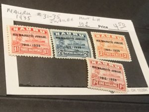 Nauru Stamps 1935 Jubilee Set  Mint LightLy Hinged Catalog 10 Pounds Low Priced! 