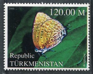 Turkmenistan 2000 BUTTERFLY 1 value Perforated Mint (NH)