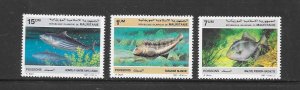 FISH - MAURITANIA #631-3  MNH