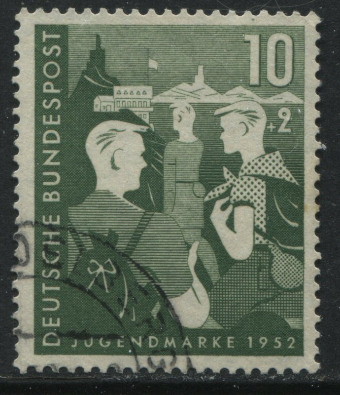 Germany 1952 Semi-Postal 10 + 2 pf used