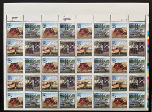 2434-2437 20th UNIVERSAL POSTAL CONGRESS Sheet of 40 US 25¢ Stamps MNH 1989
