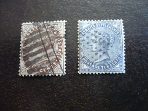 Stamps - Straits Settlements - Scott# 38-39 - Used Part Set of 2 Stamps