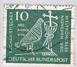 Germany 811 Used Dove Chalice Crucifix 1 1960 (BP56219)