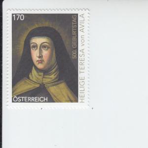 2015 Austria St Teresa of Avila (Scott 2557) MNH