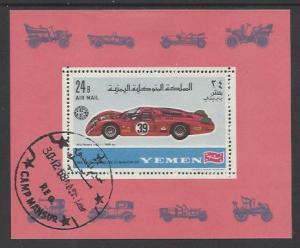 YEMEN ROYALIST 1968 24B ALFA ROMEO Souvenir Sheet Mi. BLK147A CTO Used