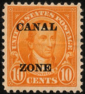 ✔️ CANAL ZONE 1924/1925 PRESIDENTS OVERPRINT FLAT TOPS  - SC. 75 MH [136]