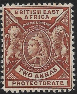 BRITISH EAST AFRICA SG67 1896 2a CHOCOLATE MTD MINT