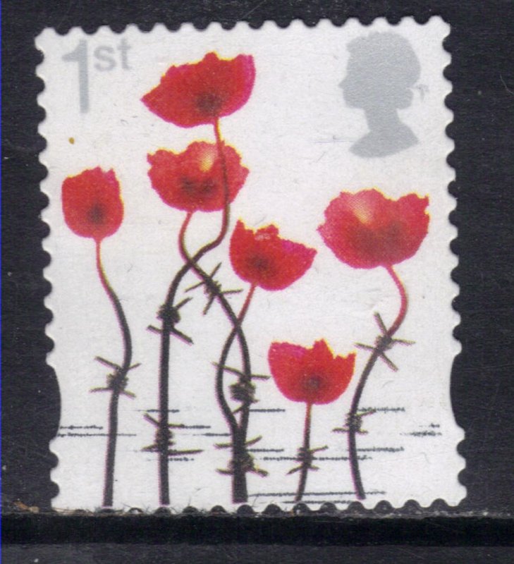 GB 2012 QE2 1st Poppies Lest we forget used SG 3414 ( ( F726 )