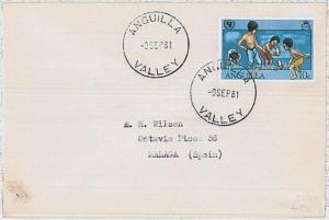 POSTAL HISTORY cover -  ANGUILLA 1981 : ANGUILLA VALLEY