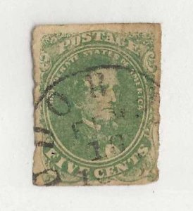 USA Confederate Sc# 1  5c  used VGF