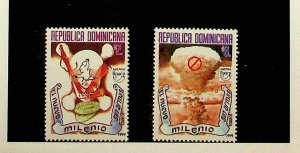 DOMINICAN REP. Sc 1322-3 NH ISSUE OF 1999 - MILLENNIUM