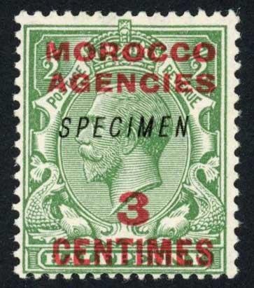 Morocco Agencies SG191s 1/2d Opt SPECIMEN M/M (gum thin) 