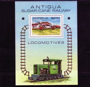 ANTIGUA #606 1980 SUGAR-CANE LOCOMOTIVE MINT VF NH O.G S/S