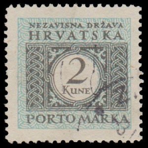 CROATIA STAMP 1943. SCOTT # J13. USED. # 3