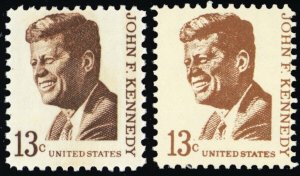 1287 (CF1) FAKE 13¢ Kennedy Stamp With Normal Mint NH - Stuart Katz