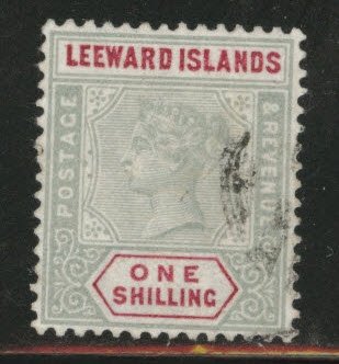 Leeward Islands Scott 7 Used 1890 Queen Victoria wmk 2