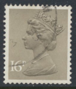 GB  Machin 16p X949 D on reverse Phosphor paper  Used  SC#  MH94  see scans d...