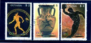 GUYANA #1852-1854  1987 SUMMER OLYMPICS '88   MINT  VF NH  O.G    CTO