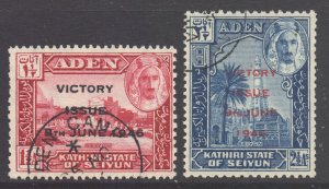 Aden Seiyun Scott 12/13 - SG12/13, 1946 Victory Set used