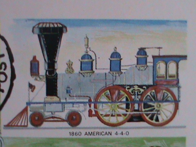 1972 STATE OF OMAN: HISTORICAL CLASSIC TRAIN AND CAR S/S