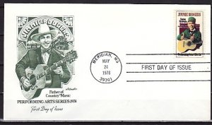 United States, Scott cat. 1755. Country Music, J. Rogers. First day cover. ^