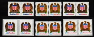 #2602, 2603, 2604, 2907, 3270 & 3271 Eagle & Shield Coil Pairs Set/6 - MNH