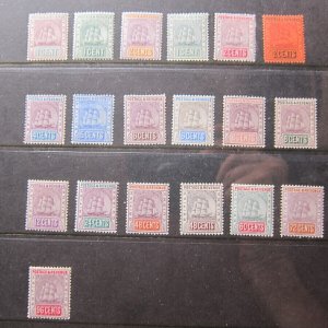 British Guiana 1889 Sc 130-147 set MH