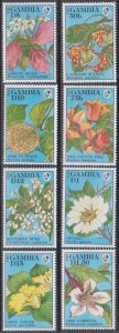 GAMBIA Sc# # 1237/48 MNH SET of 8 FLOWERS (INCPL as ISSUED in PARTS)