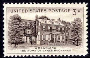 1081 MNH single Wheatland, President Buchanan's Home