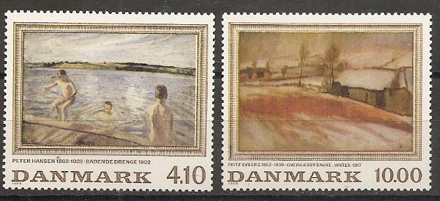 Denmark 863-4 1988 Paintings set NH