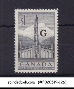 CANADA - 1953 OFFICIAL STAMP DOLLAR ONE SCOTT#O32 1V - MINT NH