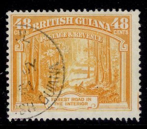 BRITISH GUIANA GVI SG314a, 48c orange, FINE USED. guide line right margin