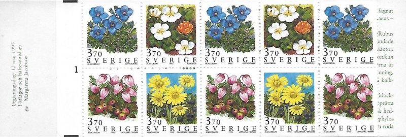 Sweden Scott #'s 2124a MNH Booklet