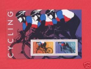 US Scott # 3119  .50 Cycling Souvenir Sheet of 2 MNH