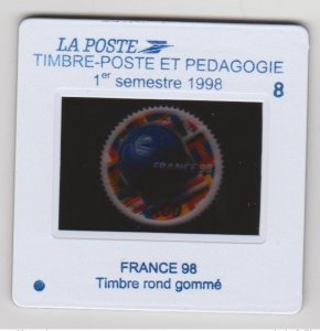 France 1998 FIFA Football SPECIAL stamp on dia slide World Cup slide-