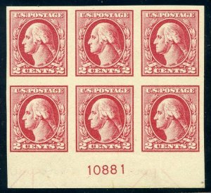 US #532 Plate Block GP Mint-Superb-OG Stamps Never Hinged