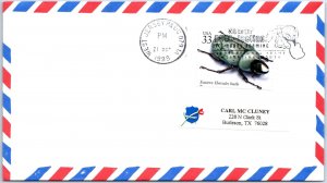 US SPECIAL EVENT COVER POSTMARK STAMP COOL-LECTING EASTERN HERCULES BEETLE 1999