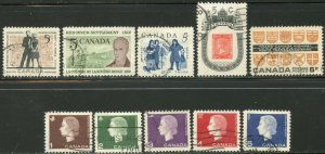 CANADA Sc#396-405 1962 Postage Complete Used