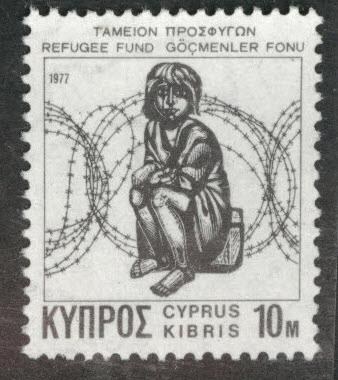 Cyprus Scott RA3 MNH** 1977 Refugee Fund