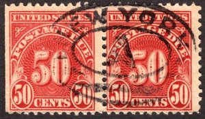 1930, US 50c, Postage Due, Used pair, Sc J76