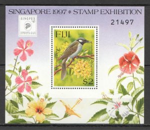 Wb355 1997 Fiji Fauna Birds Singapore 1997 Stamp Exhibition Bl21 Mnh