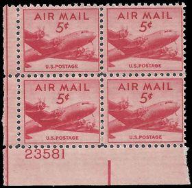 Scott C33 5c US Airmail DC-4 Skymaster PB/4 1947 Mint NH