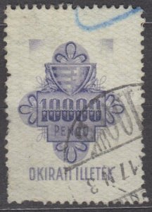 Hungary Revenue Stamp 10000 Pengo 1946 Used