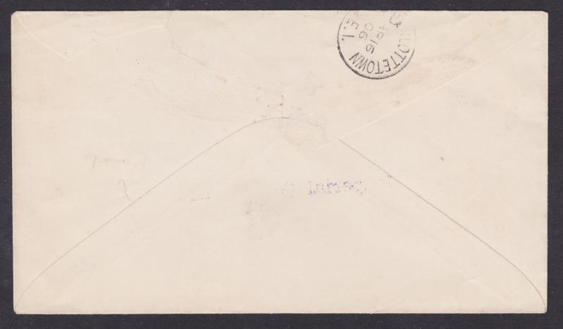 Canada Sc 90 on 1906 Dominion Exhibition Cover, Halifax - Charlottetown, PEI