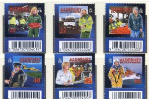 Alderney 2002 Community Services Set SGA197/A202 Unmounted Mint