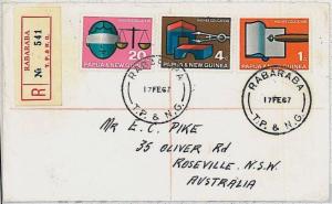 POSTAL HISTORY -   PAPUA NEW GUINEA : registered cover to USA 1967 : RABARABA 