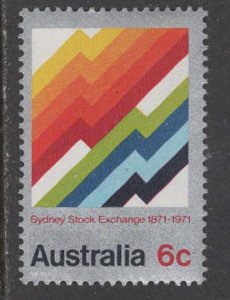 Australia # 497   Stock Exchange    (1) Mint NH