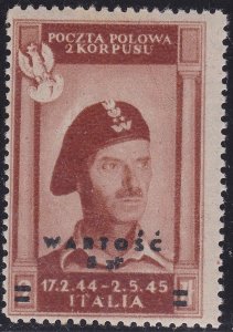 1946 POLISH CORPS, Air Mail No. 1 General Anders MNH / **