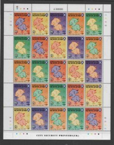 EASDALE ISLAND-SCOTLAND 1997 YEAR OF THE OX MINT VF NH O.G SHEET 25 (4 EA)